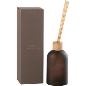 J-Line geurolie + stokjes - Accords Essentiels - Vanille Gourmande - bruin