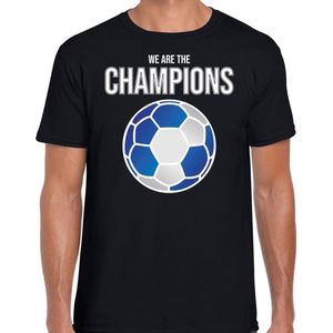 Schotland EK/ WK supporter t-shirt we are the champions met Schotse voetbal zwart heren L