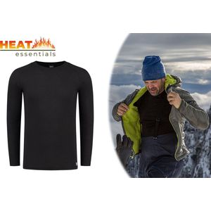 Thermo Ondergoed Heren - ThermoShirt Heren - Zwart - XXL - Thermokleding Heren - Thermo Shirt Heren Lange Mouw
