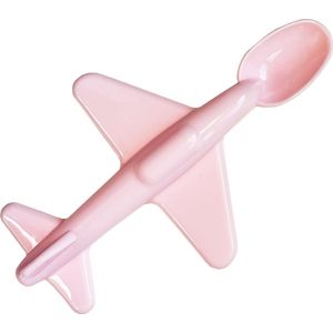 Vliegtuig Lepel Roze - Baby Lepel - Kinderbestek - Kinderbestek Plastic
