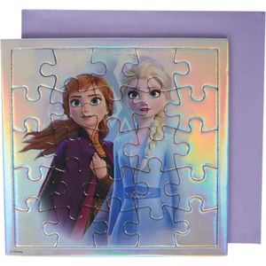 Puzzelkaart Frozen | Frozen | Elsa | Verjaardag | Kaart | Verjaardagskaart | Puzzle Card