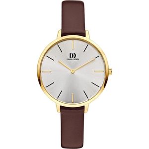 Danish Design IV15Q1180 horloge dames - bruin - edelstaal doubl�