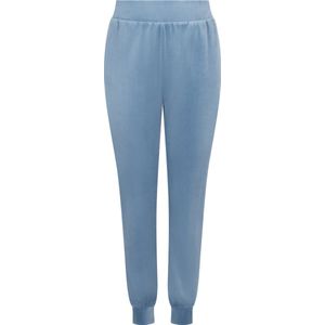 Hunkemöller Dames Nachtmode Joggingbroek Velours - Blauw - maat L