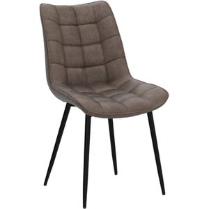 Eetkamerstoelen - Premium Kunstleer - Set van 2 - Donkerbruin - Voor Eettafel/Woonkamer