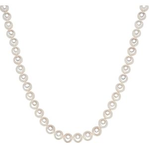 Valero Pearls Parel ketting - 10,0 - 11,0 - Sterling zilver - zilver - 45 cm