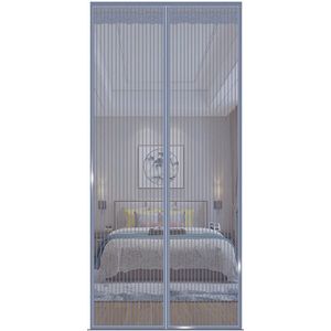 Horgordijn - Gordijndeuren - vliegengaas - Vliegengordijn - deurgordijn - Anti-muggenhor Gordijndeuren - Hordeur - Schermdeuren met Magneten - Klittenband - Glasvezel - 80*200cm - grijs