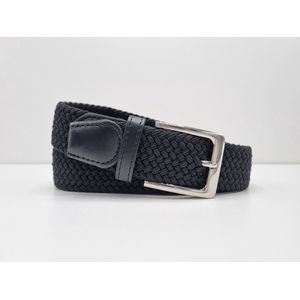 Elastische broekriem Stretch riem Vlecht riem Gevlochten riem Elastiek riem - unisex - geschikt voor zowel mannen als vrouwen - Kleur Zwart 110 CM van SKB Fashion