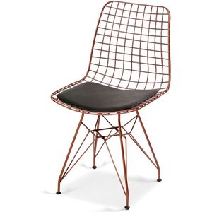 Wire Chair - eetkamerstoel Brons - 83x42x44 - designstoel - draadstoel