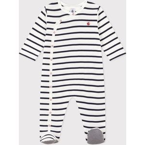 Petit Bateau Gestreepte babypyjama van ribstof Unisex Boxpak - Blauw - Maat 56