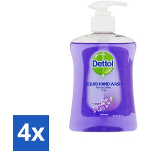 Dettol - Handzeep - Antibacterieel - Verzorgend - Lavendel - 250 ml - Voordeelverpakking - 4 stuks