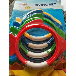 Duikset 4 ringen in visvorm - zwembad