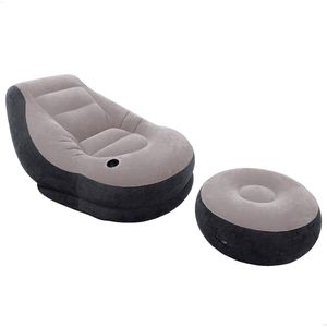 My Ninki ® Stijlvolle Opblaasbare Relaxstoel met Voetenbank voor Binnen en Buiten Gebruik