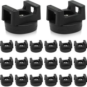 Magnetische Kabel Zip Tie Mounts - 20 Stuks Zwarte Draad Organisatie Clips