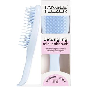 Mini Ultimate Detangler Haarborstel - Perfect voor Kinderen en Reizen - Vermindert Knopen en Breuk - Digitale Lavendel