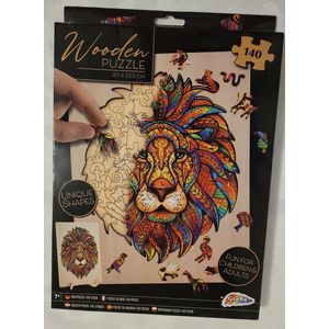 LIBOZA - Speelgoed - Puzzel - 135 stukjes - Plezier voor volwassenen en kinderen 7+ - LEEUW - Met legplaat - met Standaard - Met EcoPEN - 30 x 22,5 cm - Uren speelplezier - Kerstmis - Verjaardag