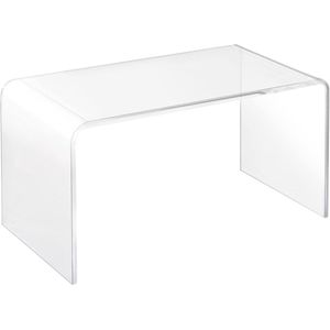 Koffietafel - Table - Coffe table - Living Room Table - Helder acryl bijzettafel - voor drank, eten, snack, gebruikt in woonkamer en slaapkamer - Acryl bijzettafel - C-vormig - 32in - Lucite bijzettafel