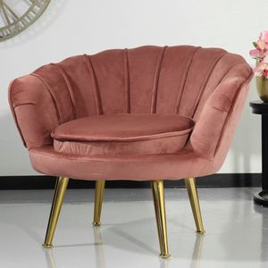 Kinderfauteuil 1 persoons Belle kinderstoel oud roze