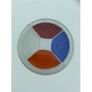Voetbalpalet Rood/Wit/Blauw/Oranje schmink