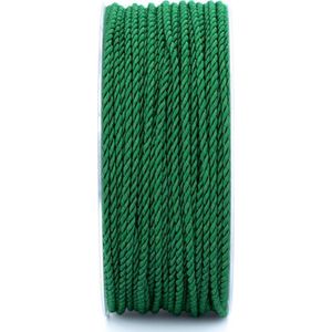 Luxe Cadeaulint Koord - Groen (Donker Groen, 50 meter lang & 2mm breed)