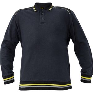 Knoxfield Polo-Sweater antraciet/geel XL