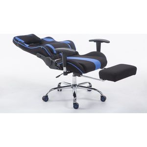 Racing Gaming Bureaustoel Kerimaki V1 Stof met voetensteun, Zwart/Wit