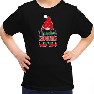 Bellatio Decorations kerst t-shirt voor meisjes - Schattigste Gnoom - zwart - Kerst kabouter 110/116