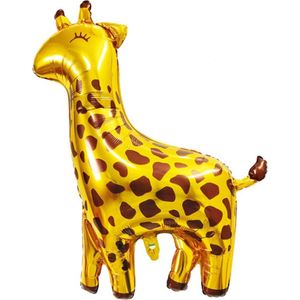 Giraffe ballon - XL - 82x63cm - Folie ballon - Ballonnen - Dieren - Thema - Giraffe - Dierentuin - Versiering - Ballonnen - Thema feest