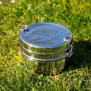 Talli RVS Lunchbox - Bento Lunchbox - Rond - BPA vrij - Lunchbox met lagen - broodtrommel - voor volwassenen