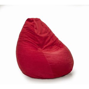 Drop & Sit - compacte zitzak - trendy rib (corduroy) - rood - 180L