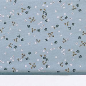 BINK Bedding Ledikantlaken Boaz 100 x 150 cm - laken voor ledikant - lakentje - babylaken - bloemen - blauw