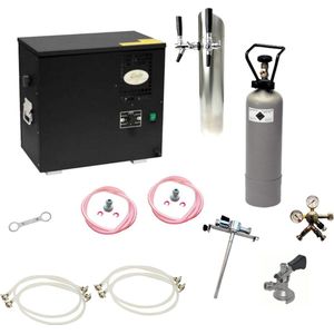 Bierwaterkoeler, AS-40, 2-kraans, Waterkoeler - Biertap, Beertender, Thuistap, Bierkoeler, Adapter 5 liters, Type M