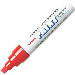 UNI Paint PX-30 Rode Paint Marker - 4 - 8,5 mm Beitelpunt - Verfstift Op Oliebasis Geschikt Voor Vele Ondergronden Zoals; Glas, Papier, Ceramiek, Plastic of Metaal