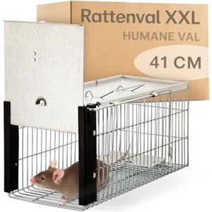 Selbro ® XXL Rattenval Live Trap - Diervriendelijk, Herbruikbaar, Geschikt voor Ratten en Woelmuizen - 41 cm