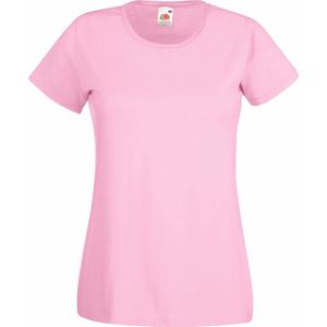 Fruit Of The Loom Dames / Vrouwen Damens-Fit Valueweight T-shirt met korte mouwen (Licht Rose)