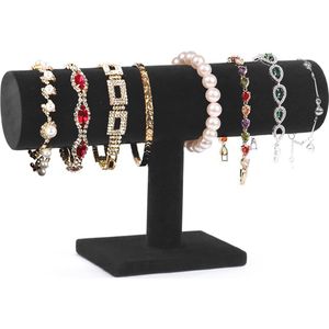 Stijlvolle Fluwelen Armbandhouder voor Sieraden en Horloges - T-Standaard