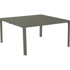 NATERIAAL - Tuintafel IDAHO - Uitschuifbare tafel - 97/149 x 149 x 76 cm - 6 tot 8 personen - Aluminium - Groen - Buiteneettafel - Uitschuifbare tafel - Tuintafel - Uitschuifbaar