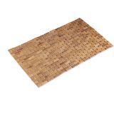 Relaxdays Badmat Bamboe - Douchemat - Badkamer Mat - Antislip - Oprolbaar - 50 X 80 cm - Naturel