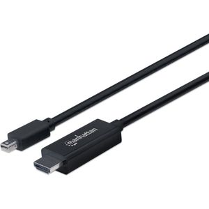 Manhattan 153287 DisplayPort-kabel Mini-displayport / HDMI Adapterkabel Mini DisplayPort-stekker, HDMI-A-stekker 1.80 m