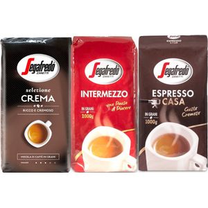 Segafredo - Koffiebonen proefpakket | 3kg koffiebonen, Intermezzo, Espresso Casa, Selezione Arabica & Selezione Crema