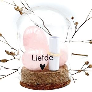 Stolpje Liefde - Rozenkwarts (edelstenen, kristallen, huwelijkscadeau, vriendschap, liefde, liefdes cadeau, geluk, cadeau, gepersonaliseerd cadeau, love, baby, kracht, vriendschap cadeau, kleine cadeautjes, moederdag)