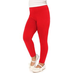 Merry Style MS-MS10-130-LE Meisjes Lang Leggings - Sport - Vrijetijdsbroek - Lang – Viscose - Sporbroek - Yogabroek - Rood - 128