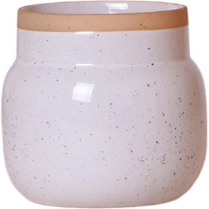 Kolibri Home | Vintage bowl bloempot - witte keramieken sierpot Ø9cm