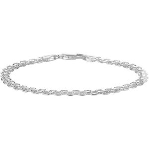 YO&NO - Armband -  Zilver - Dikte 3,6mm - Lengte 19cm - Bismarck schakel - Sieraden Vrouw - Zilver 925