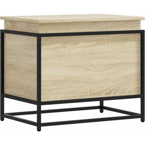 vidaXL - Opbergbox - met - deksel - 60x40x51,5 - cm - bewerkt - hout - sonoma - eiken