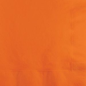 60x Oranje kleuren thema servetten 33 x 33 cm - Oranje papieren wegwerp tafeldecoraties - Feestartikelen
