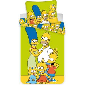 The Simpsons dekbedovertrek Family - Eenpersoons - 140 x 200 cm - Katoen