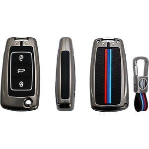 Metalen Autosleutel Hoesje - Sleutelhoesje - Autosleutelhoes - Cover - Geschikt voor Volkswagen VW,Seat,Skoda,Cupra A3 - Volkswagen Up, Volkswagen Polo, Volkswagen Golf, Volkswagen Touran, Volkswagen Caddy, Volkswagen Transporter, Volkswagen Crafter