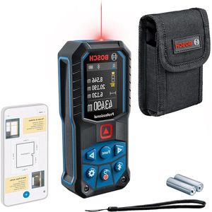 Laserafstandsmeter 50-27 C (bereik tot 50 meter - IP65 - Bluetooth - 2x AA-batterijen - handlus - etui)