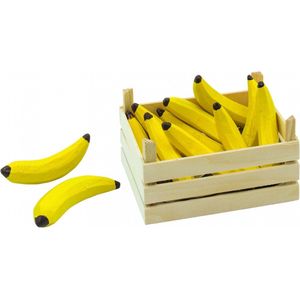 Goki Houten Bananen in Kist, 10dlg.