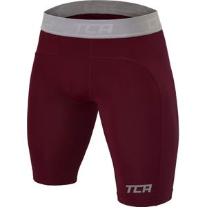 TCA Boy's Pro Performance Compression Base Layer Thermal Under Shorts - Lime Punch, 12-14 Years